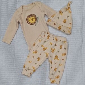 Chick Pea Lion Print Matching Set